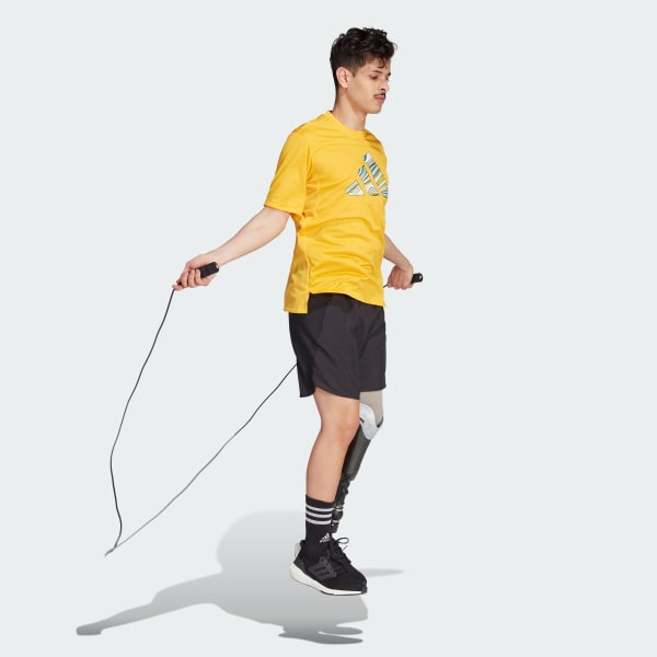 Amarillo Remera Graphic HIIT Slogan Training