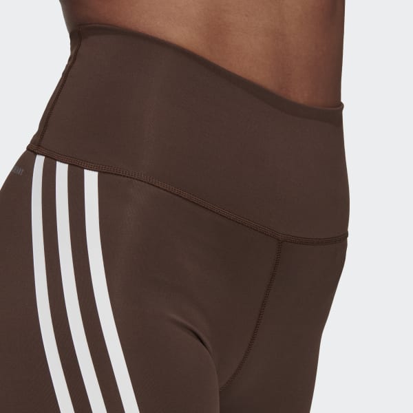 hnedá Legíny Optime TrainIcons 3-Stripes Bike Short