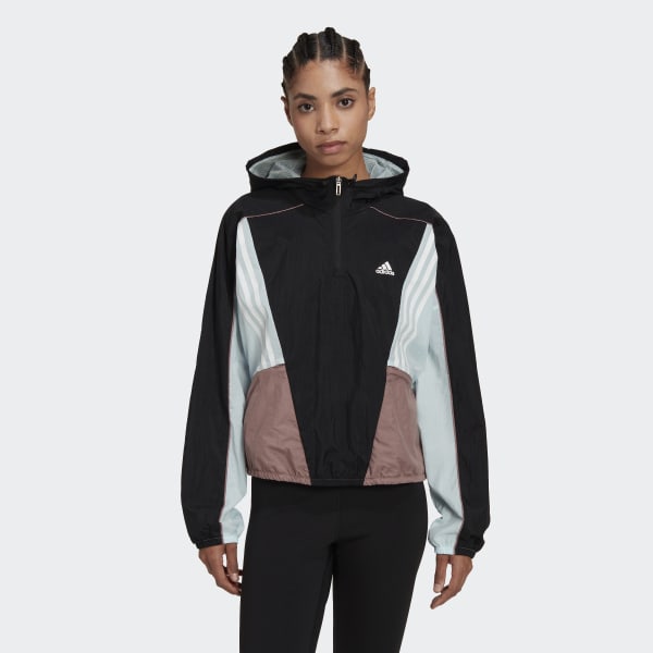 Sort Hyperglam Hooded træningsoverdel BVS55