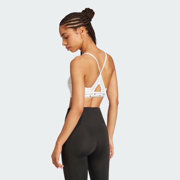 White Aeroreact Training 3-Stripes Bra