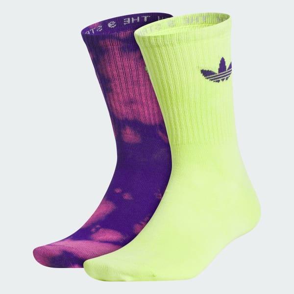 Purple Acid-Washed Crew Socks 2 Pairs