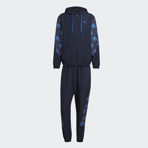 Bla Woven Allover Print træningsdragt UV642