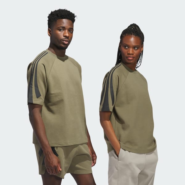 Green adidas Basketball Short Sleeve Sweatshirt (Gender Neutral)