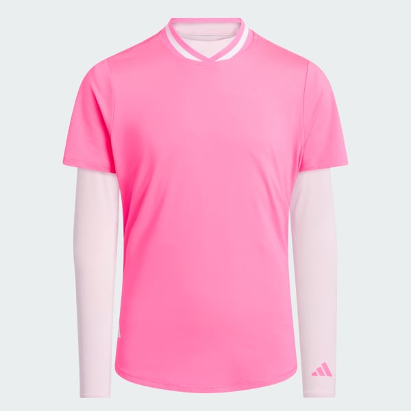 สีชมพู เสื้อโปโล Performance AEROREADY 3-In-1 สำหรับเด็ก
