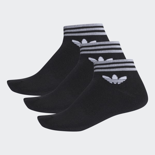 adidas Trefoil Ankle Socks 3 Pairs - Black | adidas Turkey
