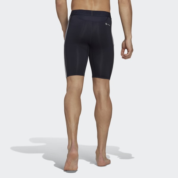 Blau Techfit 3-Streifen Training kurze Tight DB061