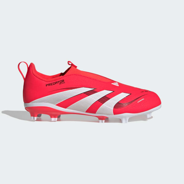 Rosso Scarpe da calcio Predator League Laceless Firm/Multi-Ground Junior