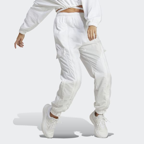 White Dance Woven Versatile Cargo Pants