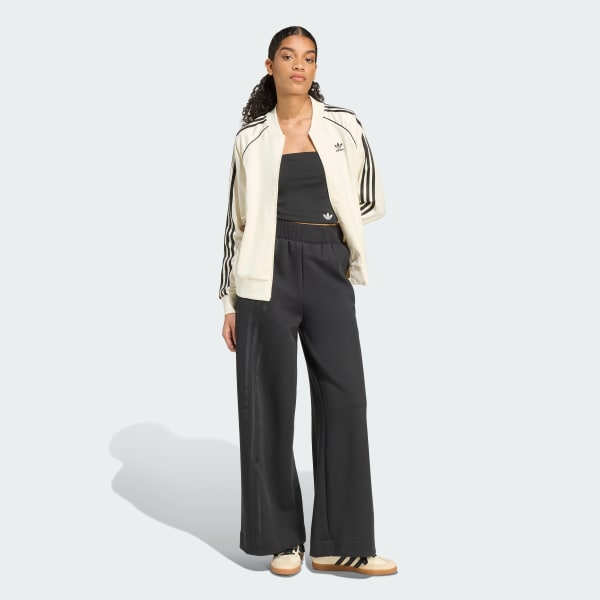 Blanc Veste de survêtement satin Adicolor SST