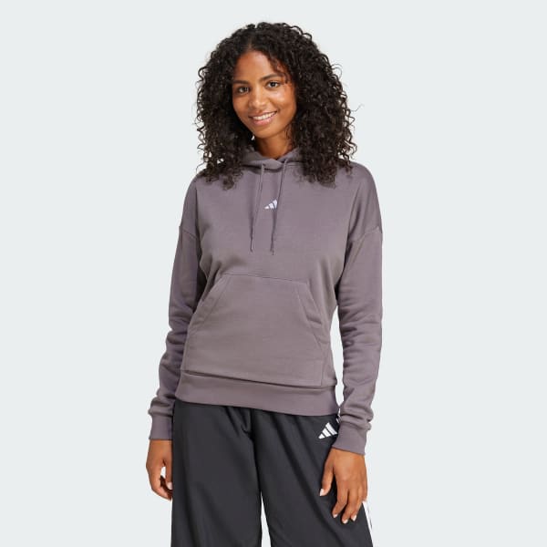 Grey Essentials Small Logo Feel Cozy Hoodie