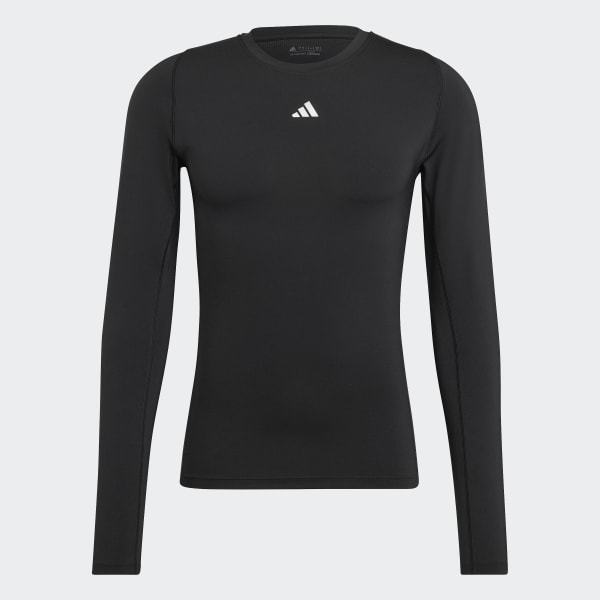 Negro Remera Techfit AEROREADY Manga Larga
