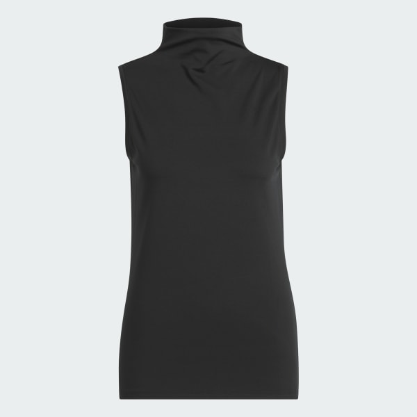 Black Ultimate365 Sleeveless Mock Neck Top