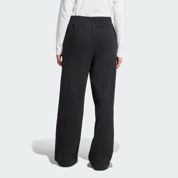 Preto Calça Moletinho Wide Leg Essentials