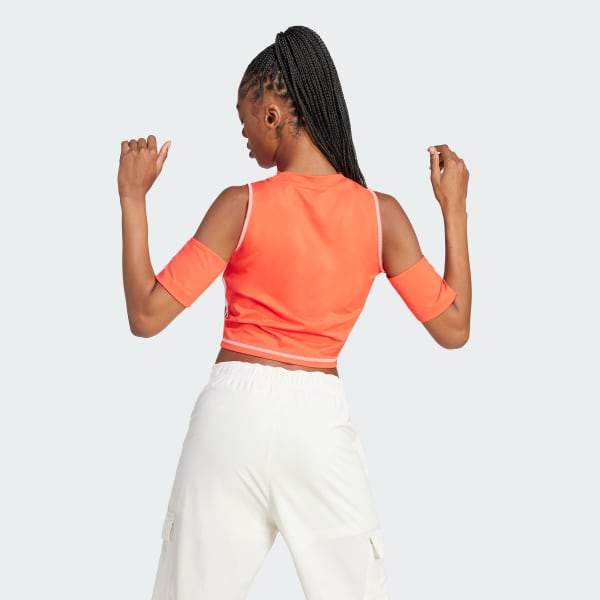 Laranja Camiseta Cropped All-Gender Express