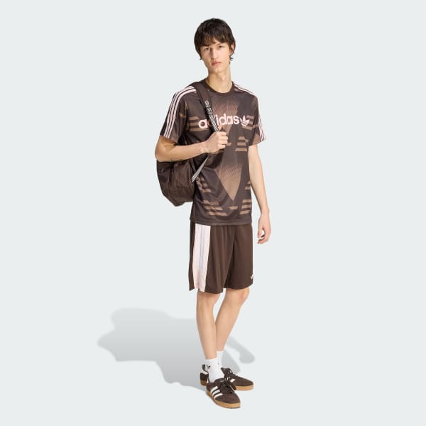 Brown Blocked Shorts