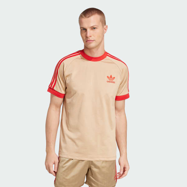 สีเบจ เสื้อยืด David Beckham Originals 3-Stripes