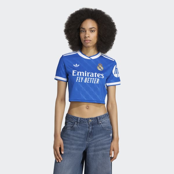 adidas Real Madrid 25/26 Cropped Third Jersey - Blue | Free