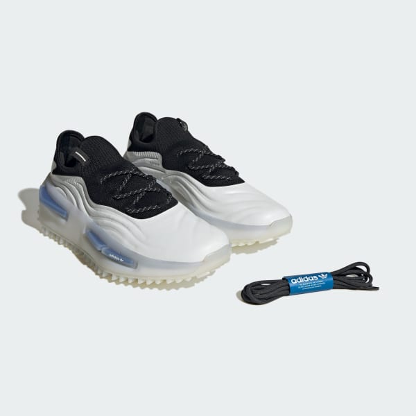 Adidas originals nmd racer sales pk trainers in black aq949