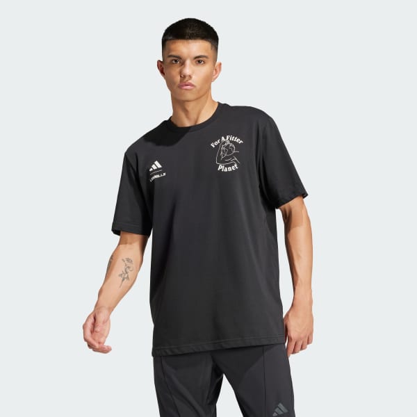 adidas Les Mills For A Fitter Planet Graphic Tee Black adidas Singapore