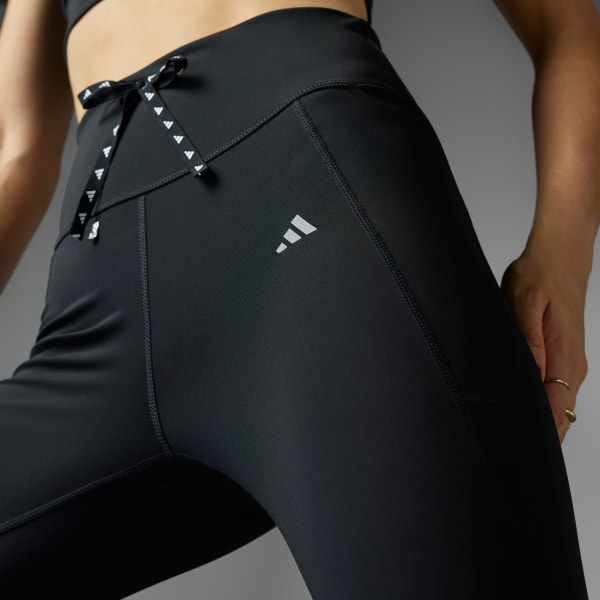 สีดำ กางเกงรัดรูปเจ็ดส่วน Run Essentials Stay in Play