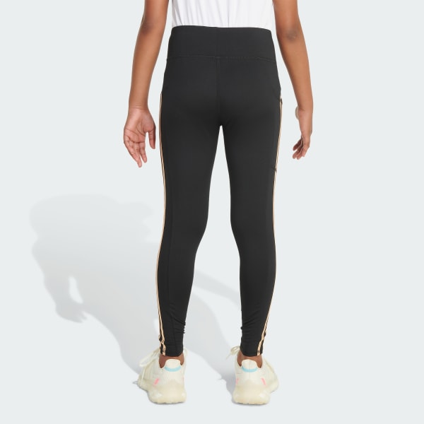 Black & Gold Leggings With Pockets