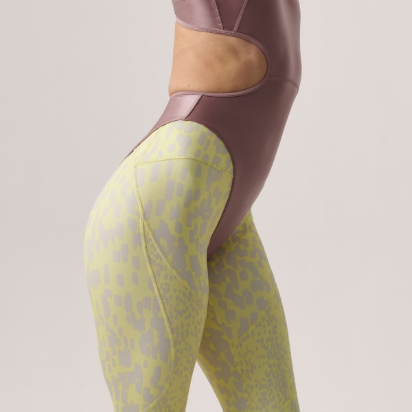 adidas by Stella McCartney TruePurpose Optime Training Printed 7/8 Leggings  - Yellow, Women's Training