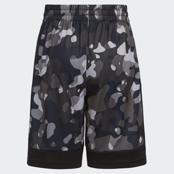 Black Core Camo Allover Print Shorts (Extended Size)