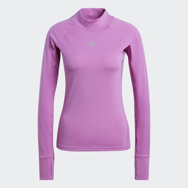 fialová Top Techfit AEROREADY Warm Long Sleeve Training
