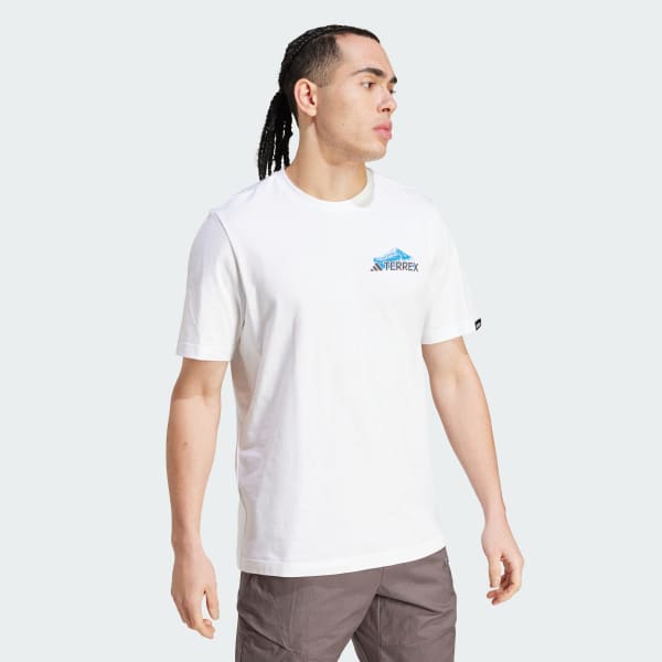 Branco Camiseta Estampada Terrex Exploration