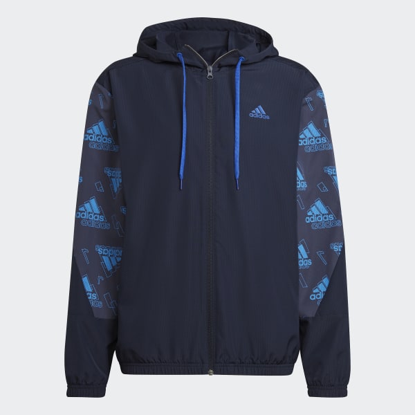 Bla Woven Allover Print træningsdragt UV642