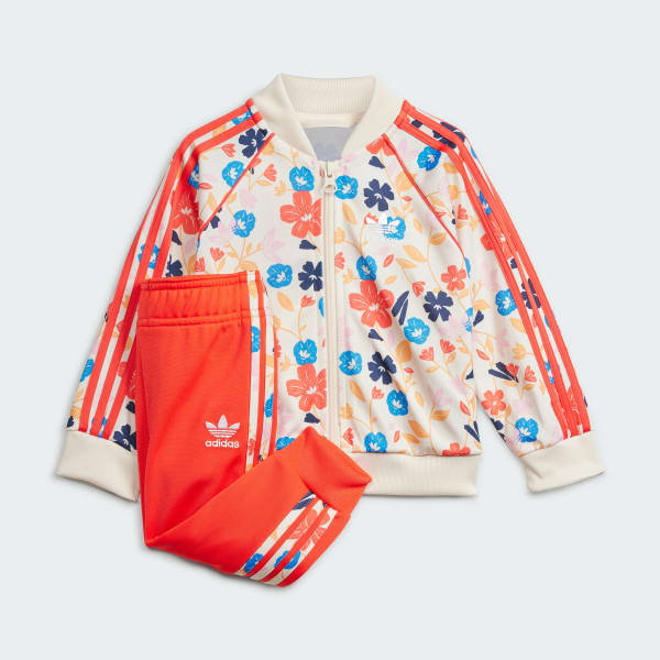 Adidas floral discount tracksuits