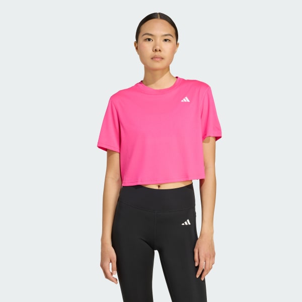 Camiseta Treino Boxy Essentials - Rosa adidas | adidas Brasil
