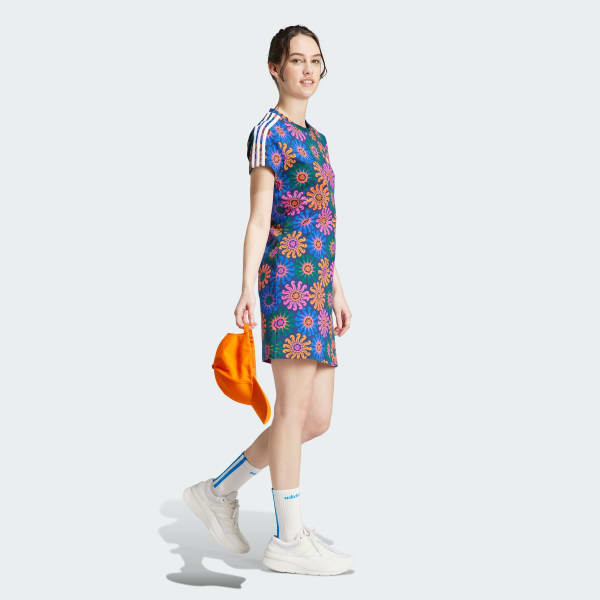 Azul Vestido Ajustado adidas x FARM Rio