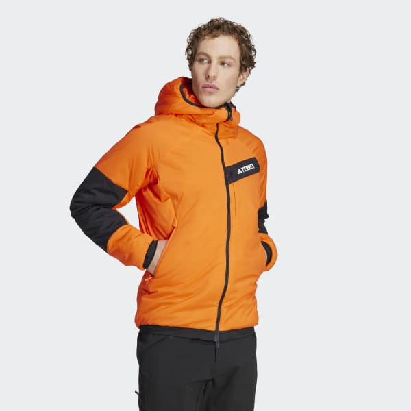 Orange Terrex Techrock Stretch PrimaLoft Hooded Jacket