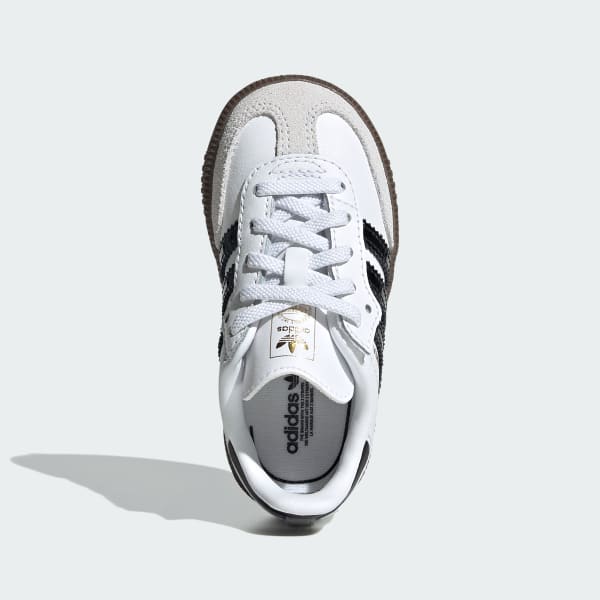White Samba OG Comfort Closure Elastic Lace Shoes Kids