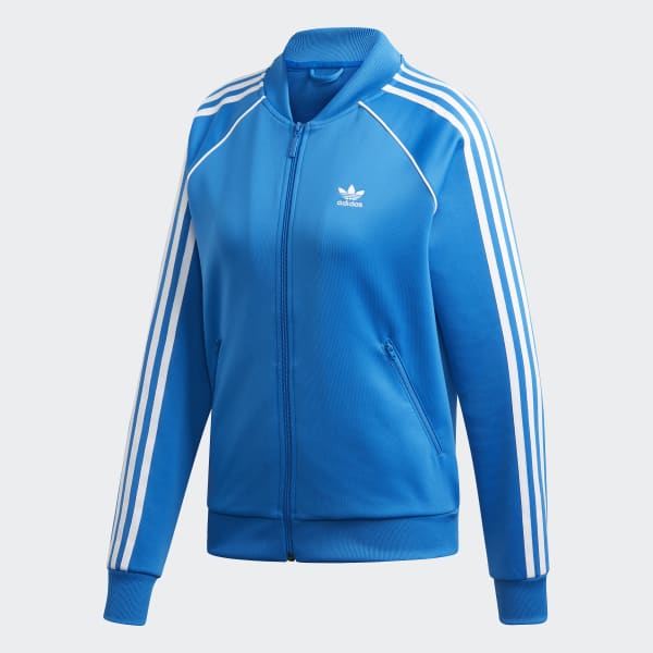 adidas sst track top blue