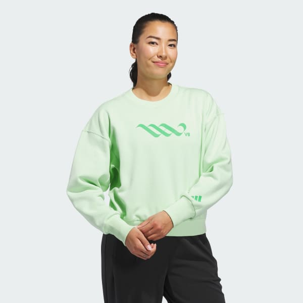 adidas LOVB Nebraska Sweatshirt - Green | Free Shipping with adiClub