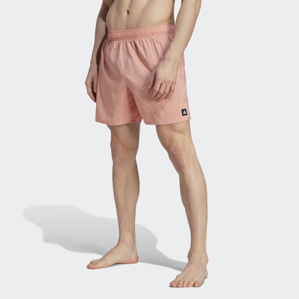 adidas Solid CLX Short-Length Swim Shorts - Red | Men\'s Swim | adidas US