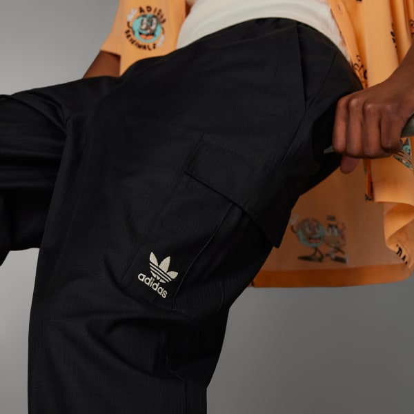 Black Enjoy Summer Cargo Pants