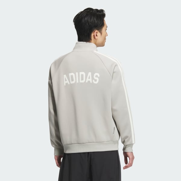 Grey 모던 스포츠 니트 트랙 탑