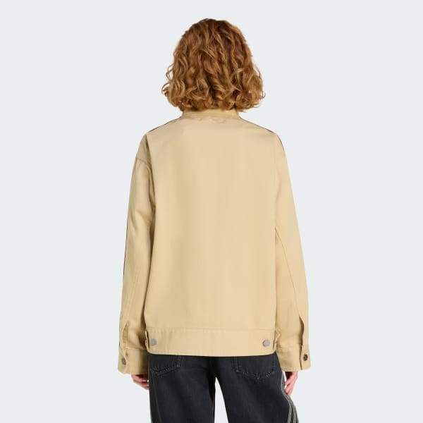 Beige VESTE SERGÉ ADIDAS ORIGINALS ATHL DEPT FIREBIRD