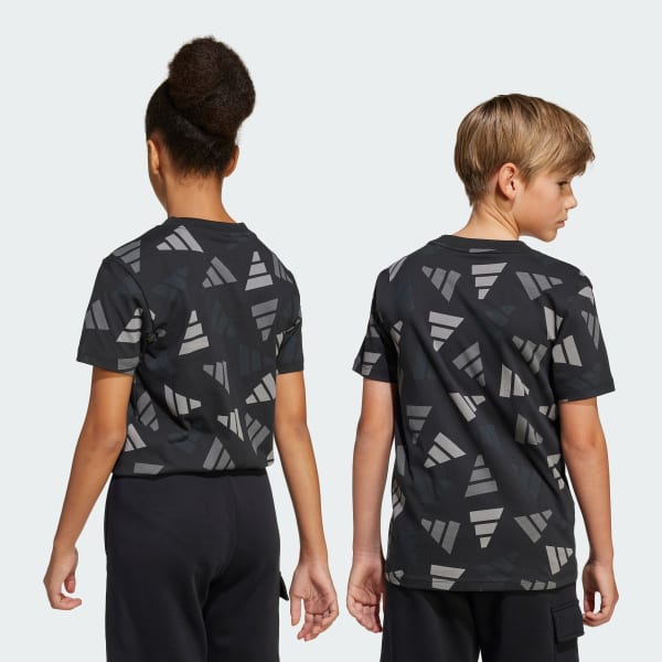 Negro Polera Seasonal Essentials Logo Celebration Niños