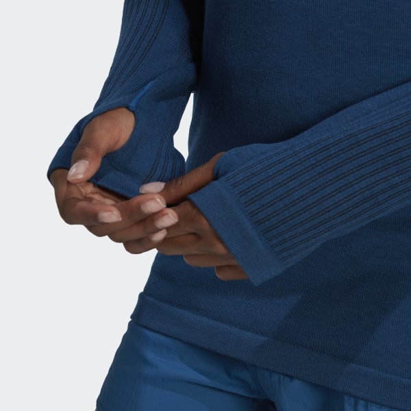modrá Mikina X-City Running Knit Long Sleeve TT565