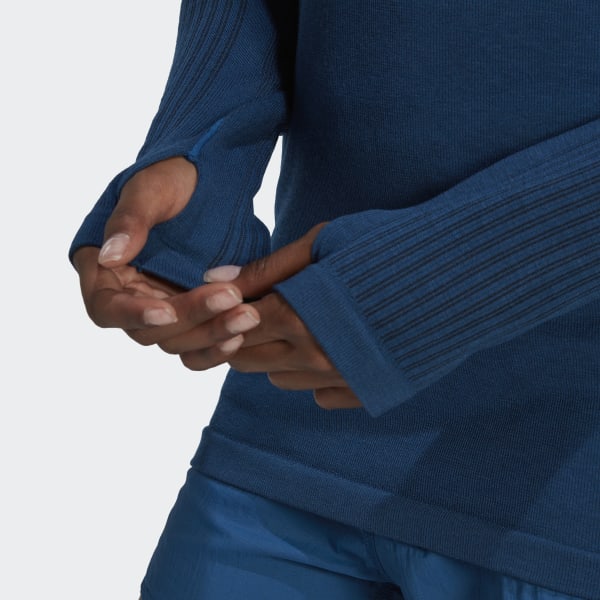 Niebieski X-City Running Knit Long Sleeve Sweatshirt TT565