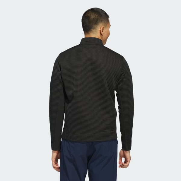 Zwart Ultimate365 DWR Textured Pullover met Korte Rits