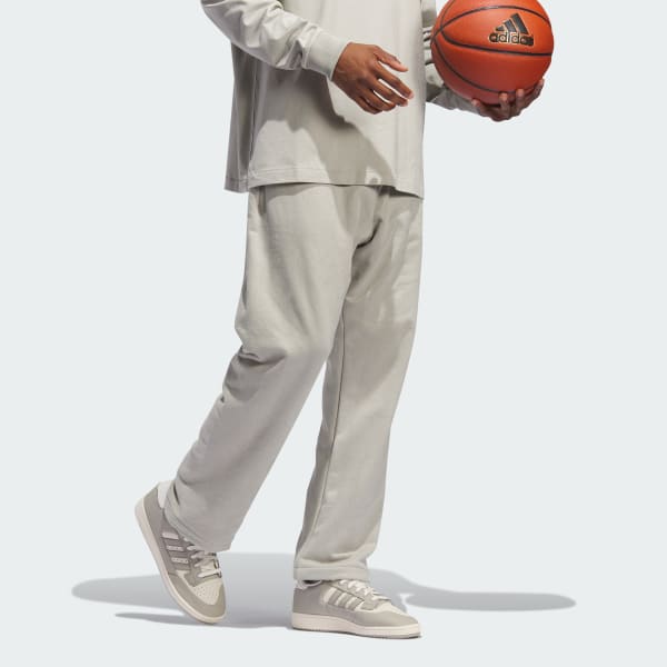 Beige Basketball Sueded Pants