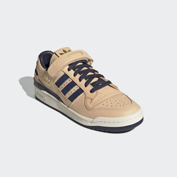 forum 84 low blue thread shoes brown