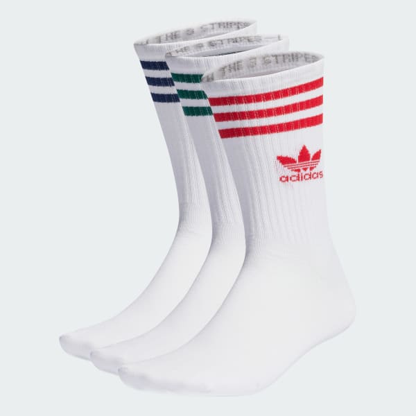 adidas Mid-Cut Glitter Crew Socks 2 Pairs - White | adidas Philippines