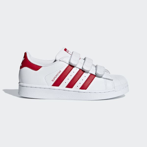 Adidas superstar shoes red and white Clearance