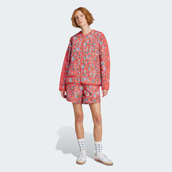 Rojo Chaqueta acolchada adidas Originals x Liberty London